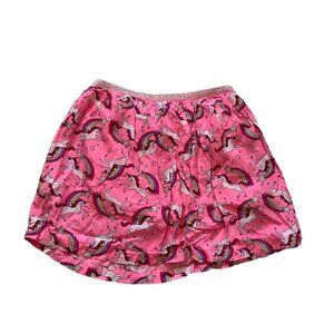 Unicorn & rainbow printed skirt with‎ shorts Girls size 8